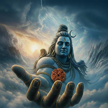 6 Mukha Shiv Rudraksha – Branch Intact (Nepal Origin)