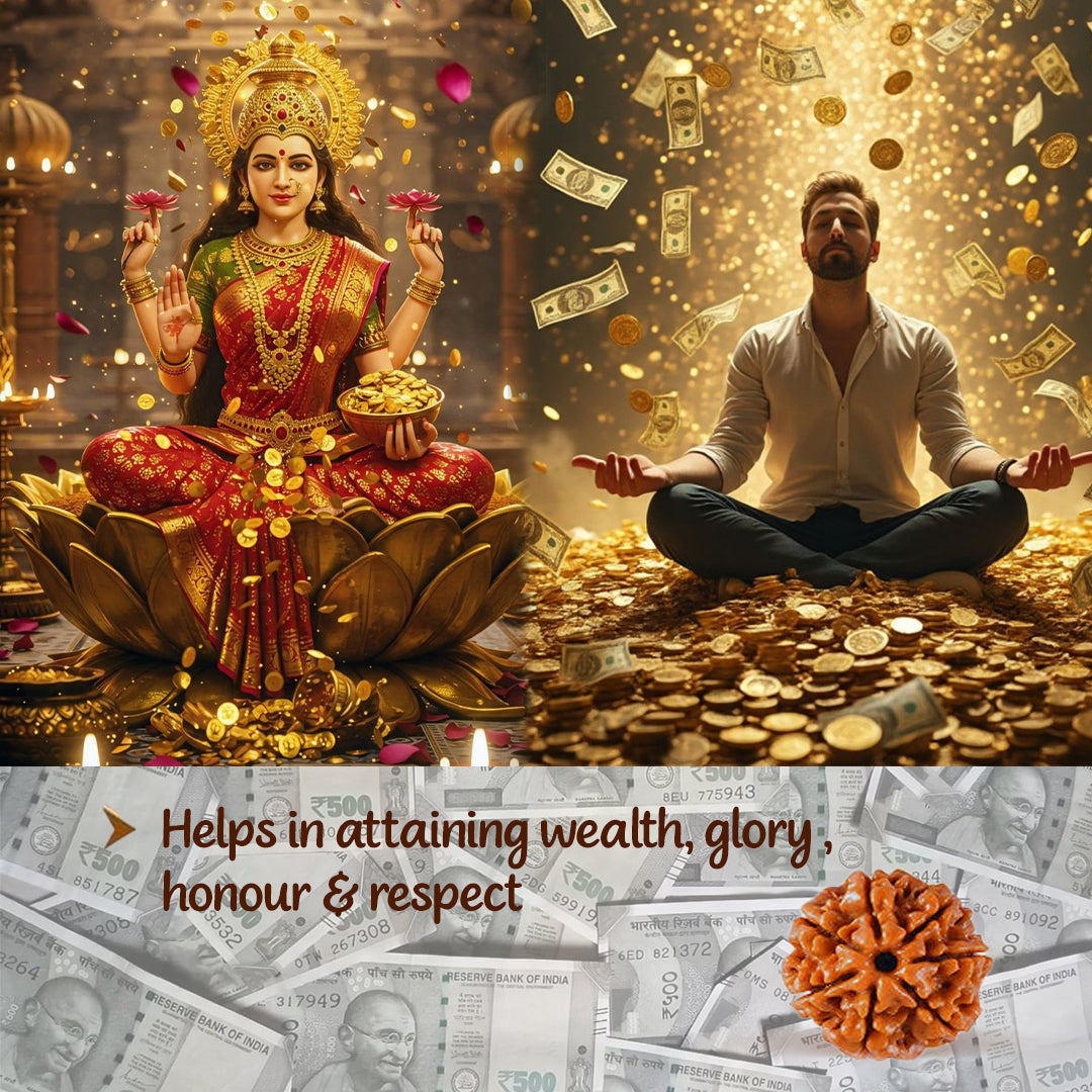 7 Mukha Shiv Rudraksha – Branch Intact (Nepal Origin)