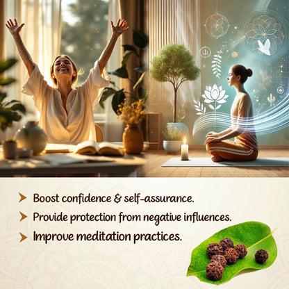 5 Mukha Shiv Rudraksha – Branch Intact (Nepal Origin)