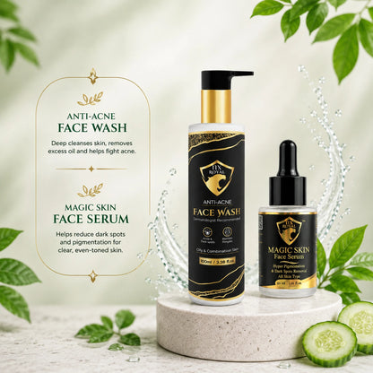 NX Royal Anti Acne Facewash & Magic Skin Serum Combo